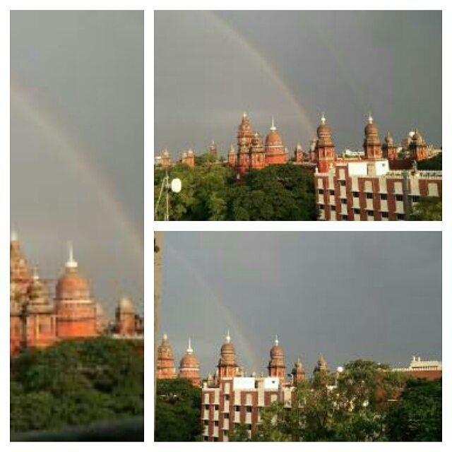 Rainbow during today's rain in Parry's (by Vela)