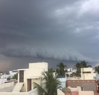 Today's thunderstorm image posted by Hrishi from palavakkam