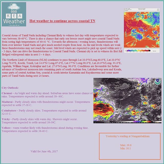 Kea forecast for June 4th, 2017