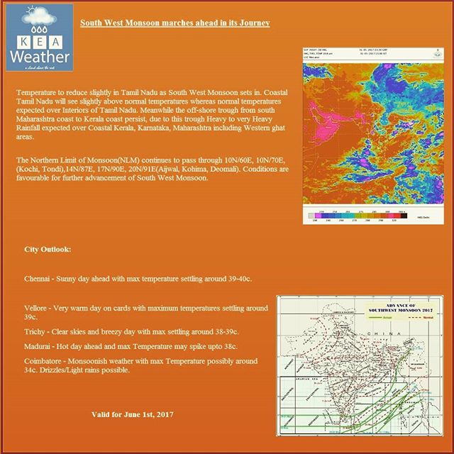 Kea forecast for June 1st, 2017